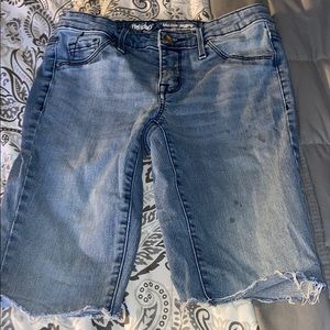 denim long shorts